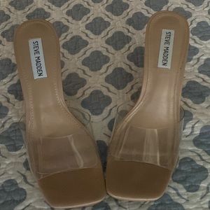 Brand new Steve Madden clear heels